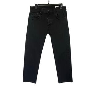 RAG & BONE Boyfriend Style Cropped Slim Black Wash Jean size 33